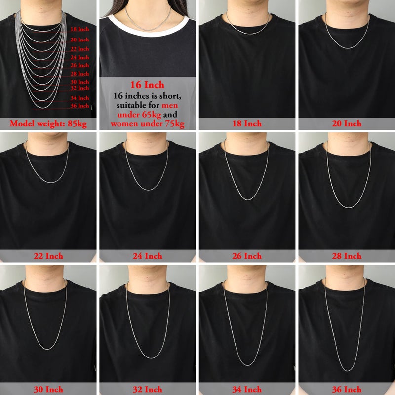 HolyFast Twist Chain Necklace - Stainless Steel Rope Jewelry for Men & Women (16 Inches, 2.5 mm) - Image 3